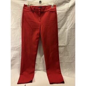 White House Black Market The Slim Ankle Womens Size 0 Red Dress Pants